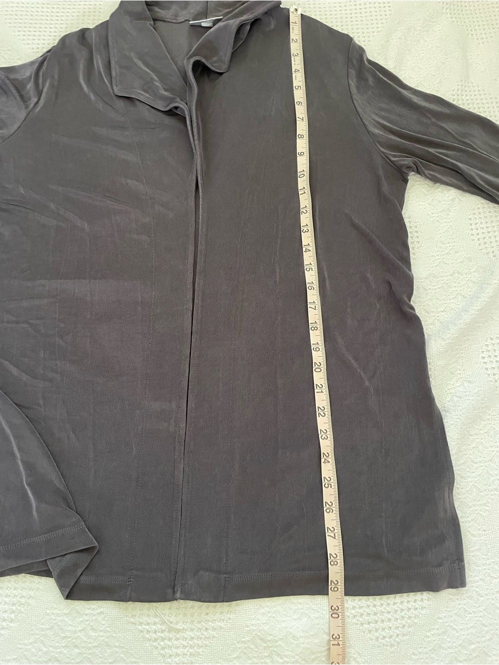 Chico’s Travelers Open Front Longline Cardigan Gray Women’s XL - Picture 3 of 8